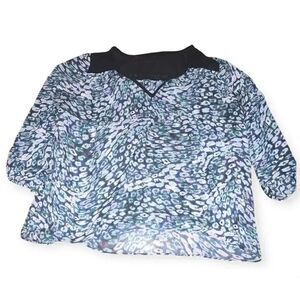 Guess leopard multi color blouse
